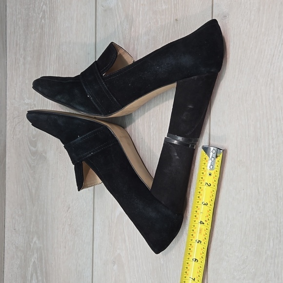 Marc Fisher Women Garlan Leather Square Toe Heels Sandals shoes sz 8.5M - Picture 8 of 12